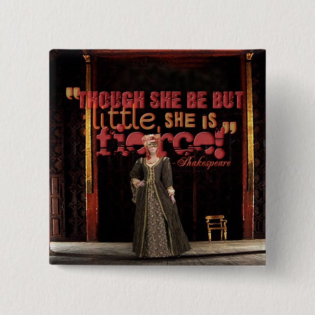 Shakespeare Fierce Quote 15 Cm Square Badge (Front)