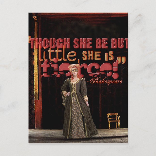 Shakespeare Fierce Quote Postcard (Front)