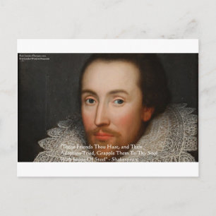 Shakespeare "Friends" Wisdom Quote Gifts & Tees Postcard