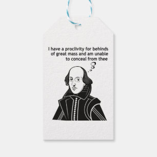 Shakespeare Funny Quote Gift Tags