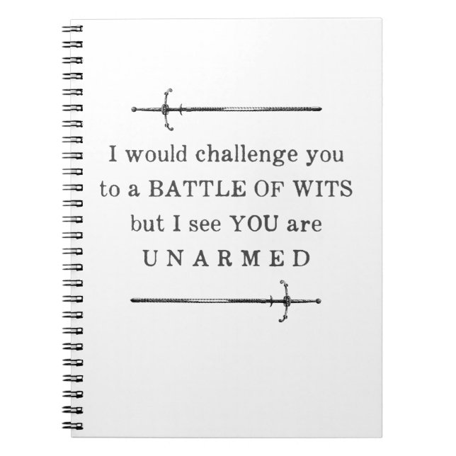 Shakespeare Funny Quote Joke Notebook (Front)