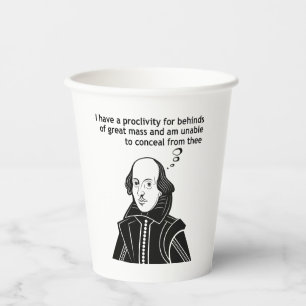 Shakespeare Funny Quote Paper Cups