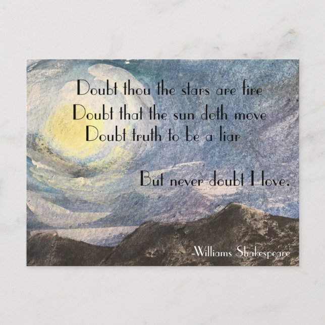 Shakespeare Hamlet Postcard (Front)