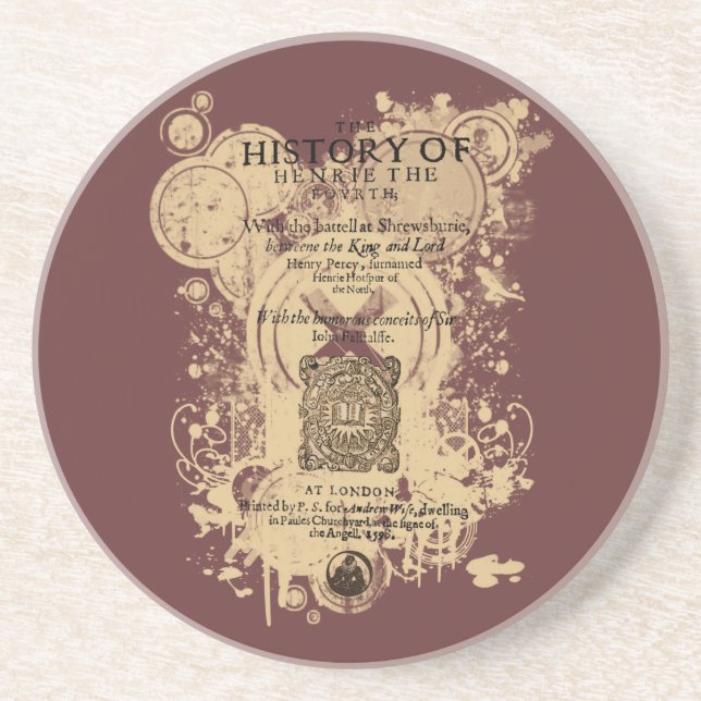 Shakespeare Henry IV Part I Quarto Front Piece Coaster (Front)