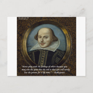 Shakespeare & His Famous Feelings Quote Postcard