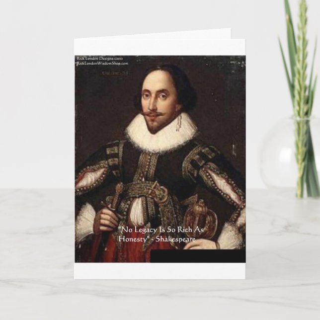 Shakespeare "Honesty Legacy" Quote Gifts & Cards (Front)