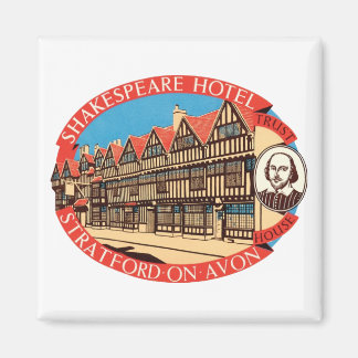 Shakespeare Hotel, Stratford on Avon Luggage Label Magnet