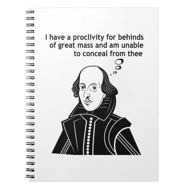 Shakespeare I Like Big Butts Notebook (Front)