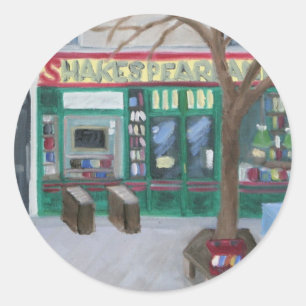 "SHAKESPEARE IN PARIS" CLASSIC ROUND STICKER