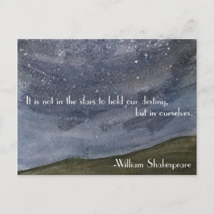 Shakespeare Inspirational Quote Postcard
