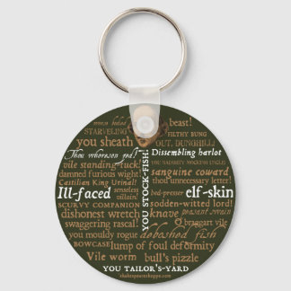 Shakespeare Insults Collection Key Ring