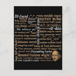Shakespeare Insults Collection Postcard