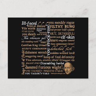 Shakespeare Insults Collection Postcard