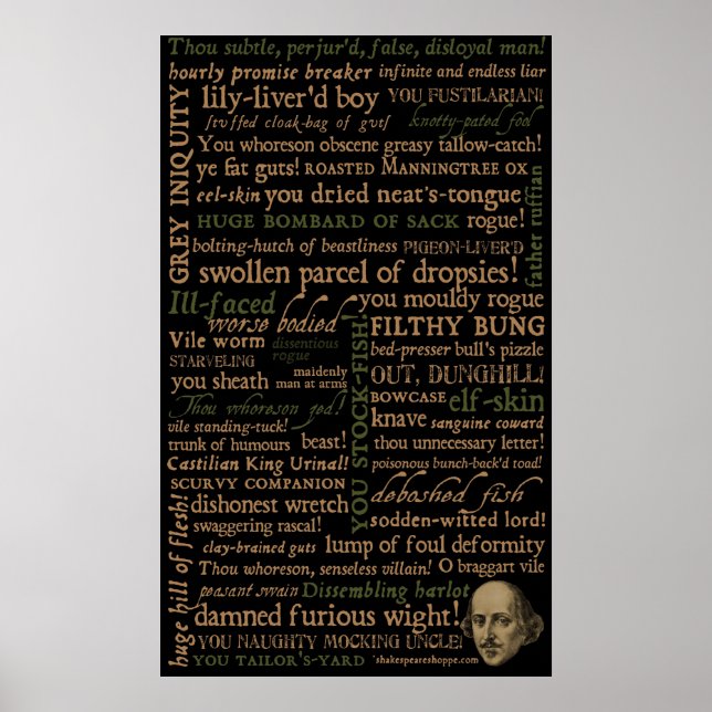 Shakespeare Insults Collection Poster (Front)
