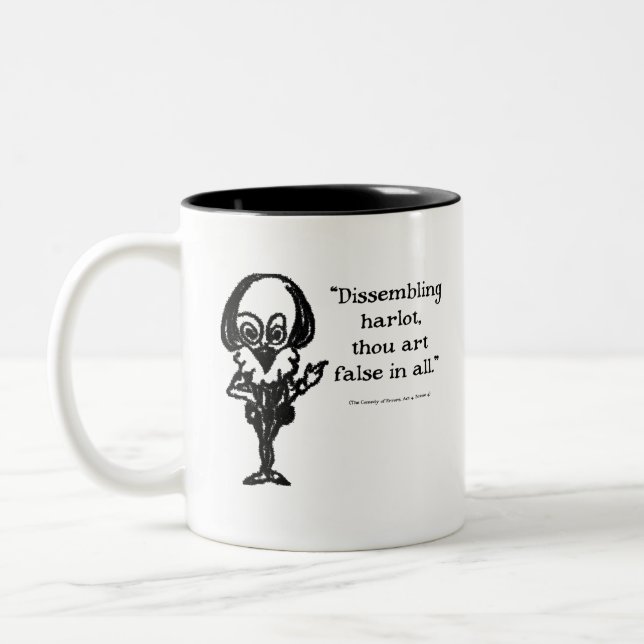 Shakespeare Insults Comedy of Errors Two-Tone Coffee Mug (Left)