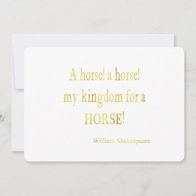 Shakespeare Kingdom for a Horse Quote (Front)