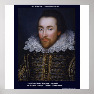 Shakespeare Love/Endless Quote On Poster Print