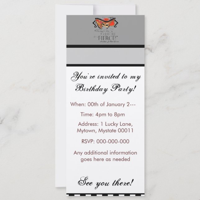 Shakespeare Midsummer Night's Dream Fierce Quote Invitation (Front)