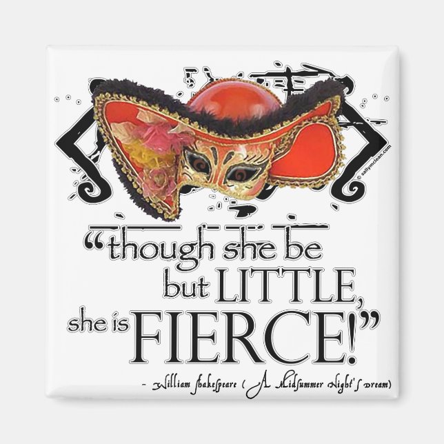 Shakespeare Midsummer Night's Dream Fierce Quote Magnet (Front)