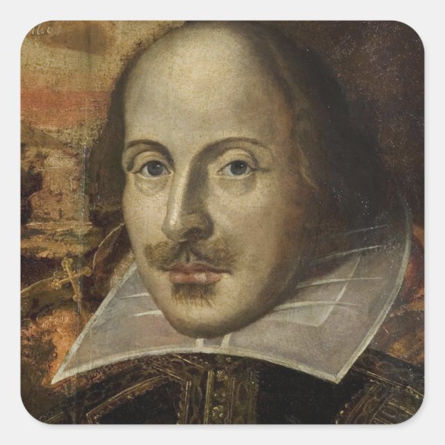 Shakespeare Portrait Square Sticker (Front)