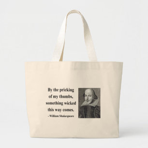 Shakespeare Quote 10b Large Tote Bag