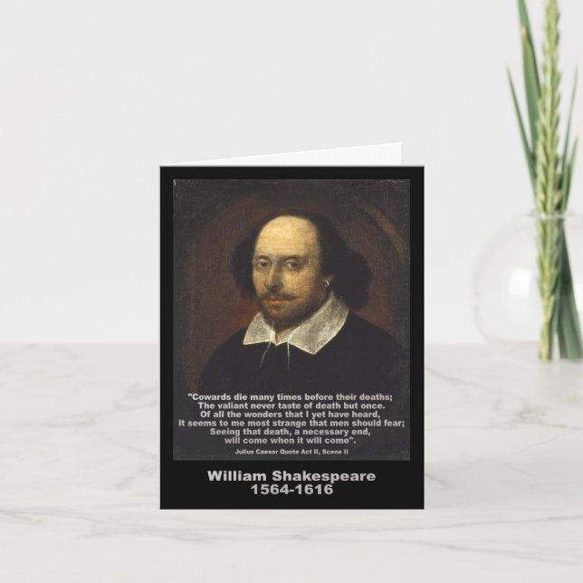 Shakespeare Quote ~ Julius Caesar Card (Front)