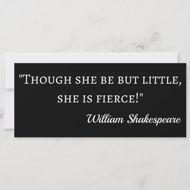 Shakespeare Quote - Little But Fierce I Invitation (Front)