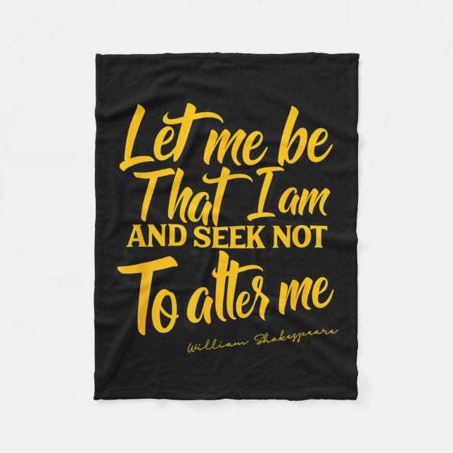 Shakespeare Quote Much Ado About Nothing Gift Play Fleece Blanket (Front)