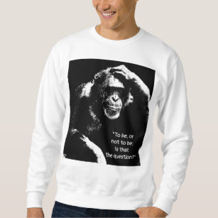 Shakespeare Quote Pop Art Thinking Monkey Men's Sweatshirt