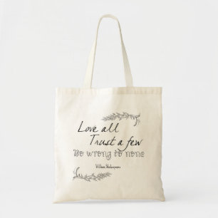 Shakespeare Quote Tote Bag