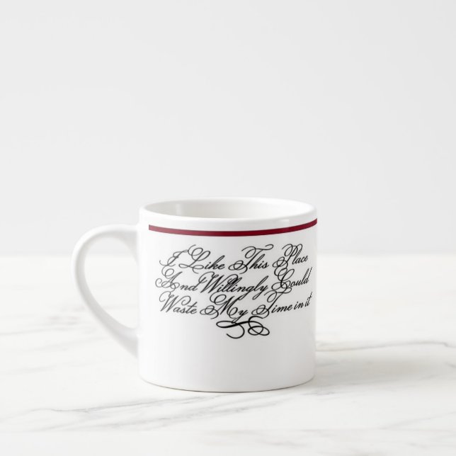 Shakespeare Quote - Wasting Time Espresso Cup (Left)