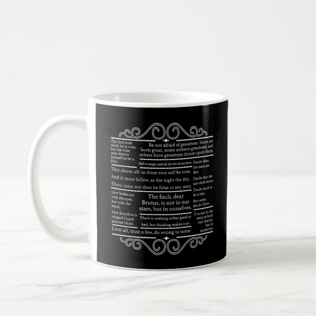 Shakespeare Quotes  Coffee Mug (Left)