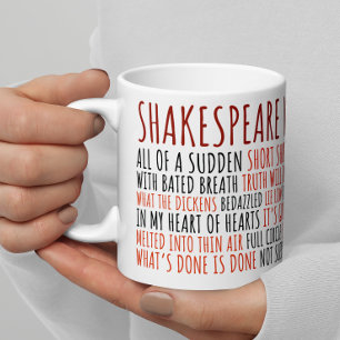 Shakespeare Quotes Funny Literary Bookworm Theatre Coffee Mug