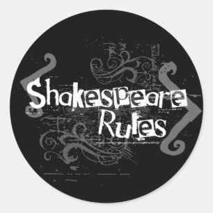 Shakespeare Rules Classic Round Sticker