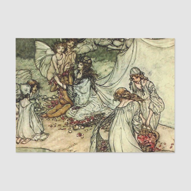 Shakespeare’s Fairy “Titania” by Arthur Rackham Tissue Paper (Front)
