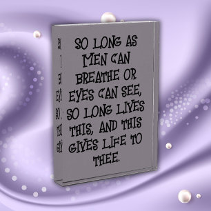 Shakespeare - So long as Men......   Photo Block