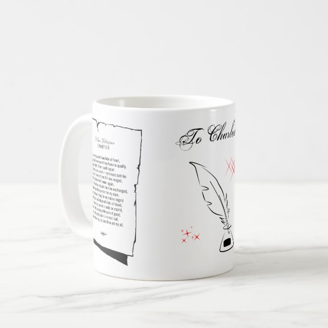 Shakespeare Sonnet 109 Coffee Mug (Front Left)