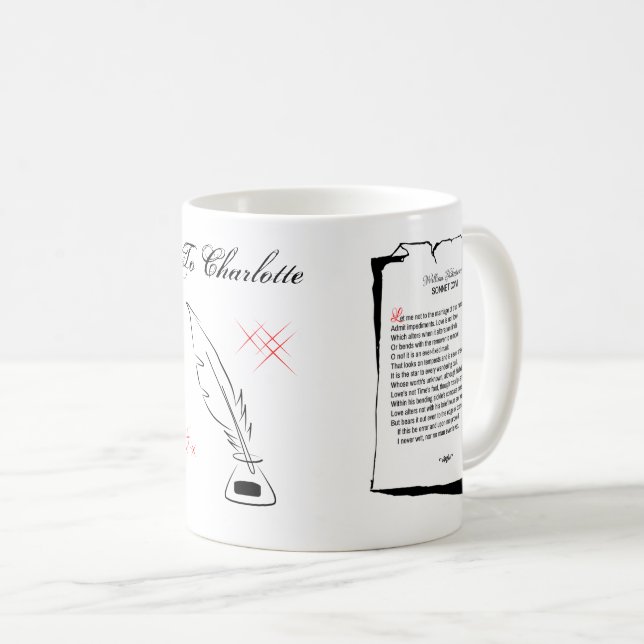 Shakespeare Sonnet 116 Coffee Mug (Front Right)