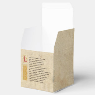 Shakespeare Sonnet 116 (CXVI) on Parchment Favour Box