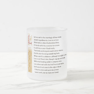 Shakespeare Sonnet 116 (CXVI) on Parchment Frosted Glass Coffee Mug
