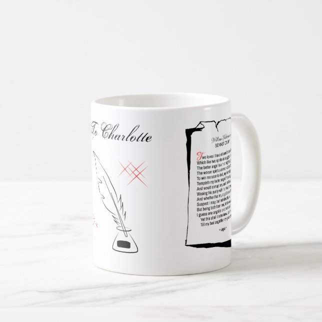Shakespeare Sonnet 144 Coffee Mug (Front Right)