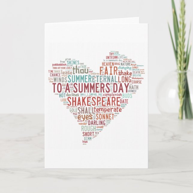 Shakespeare Sonnet 18 Card (Front)