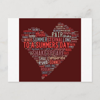 Shakespeare Sonnet Postcard