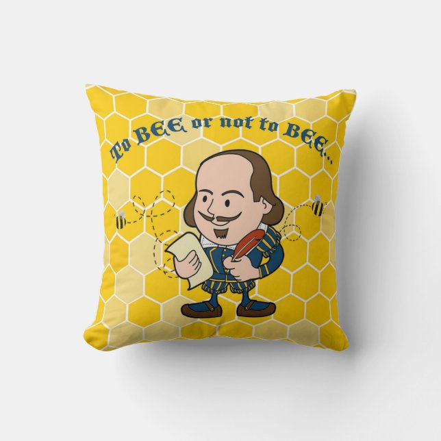 Shakespeare Spelling Bee Pillow (Front)