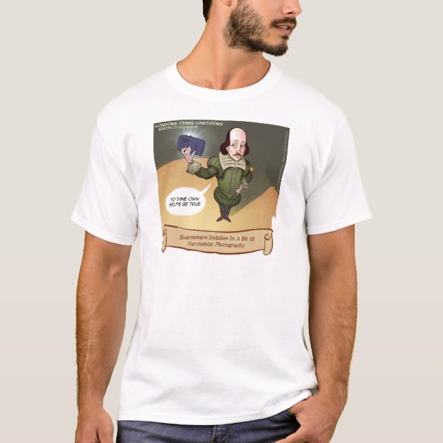 Shakespeare Takes Selfie Funny T-Shirt (Front)
