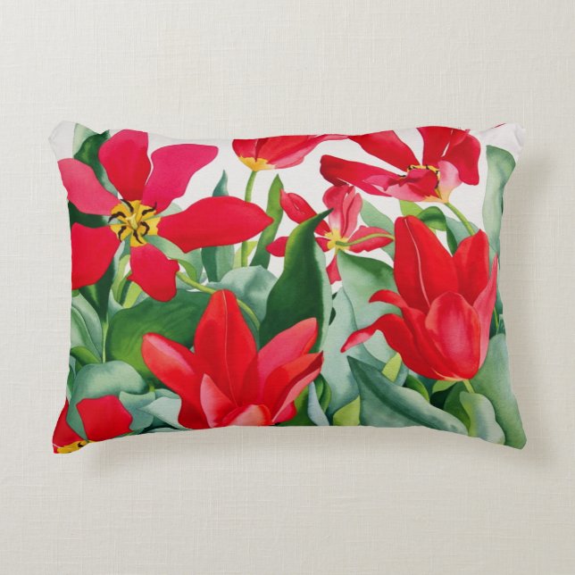 Shakespeare Tulips Decorative Cushion (Front)