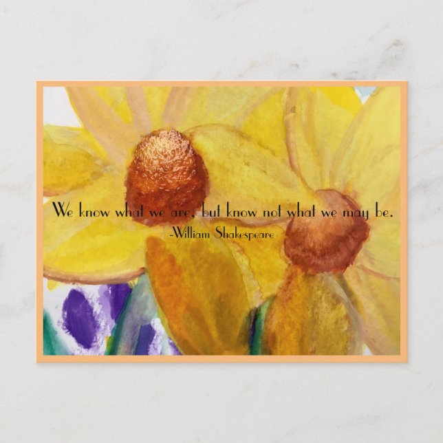 Shakespeare What We May Be Postcard (Front)