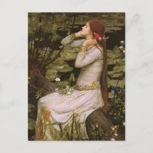 Shakespearean Ophelia: Romantic Victorian Era Art Postcard