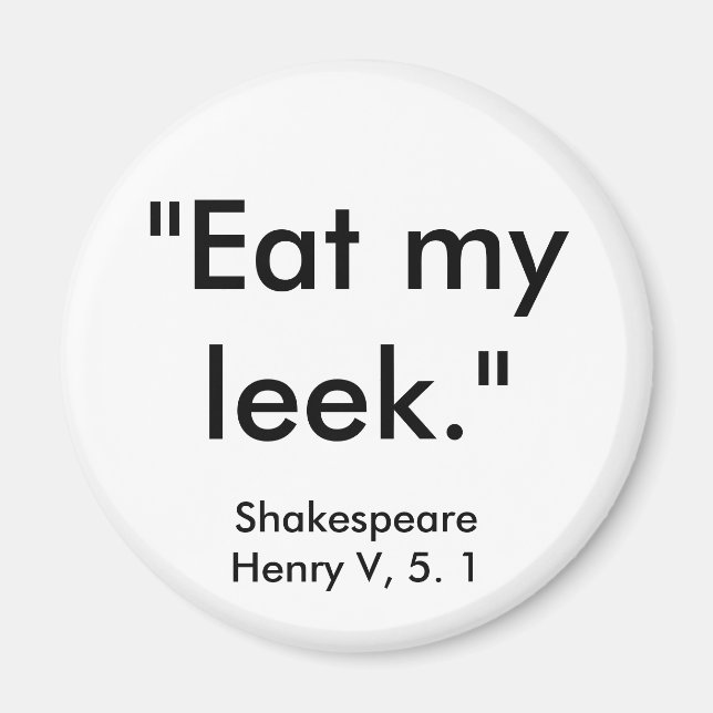 Shakespeare's Insult Magnet (Front)