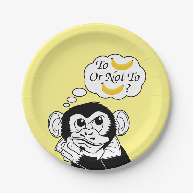 Shakespeare's Monkey Paper Plate (Front)